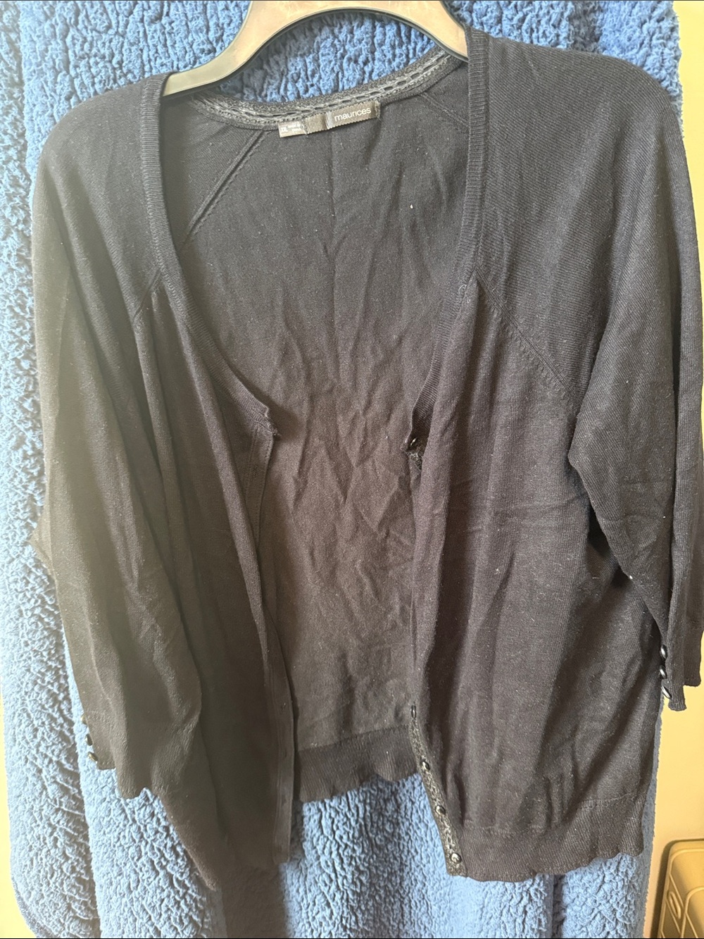 Maurices Black Lightweight Women's Button-Front Cardigan (99)